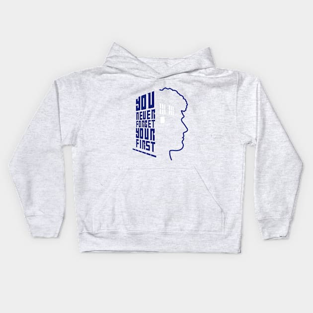 You Never Forget Your First - Doctor Who 6 Colin Baker Kids Hoodie by jadbean